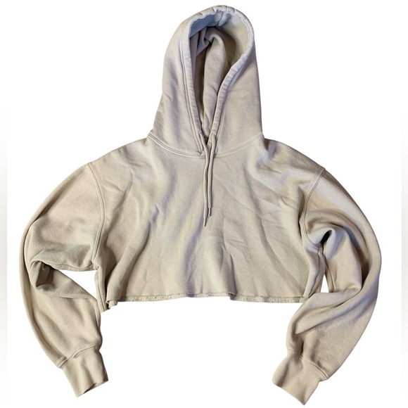 Streetwear Society Tops - Streetwear Society Active Oatmeal Cropped Hoodie - Medium
